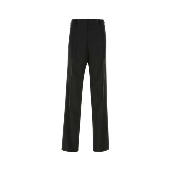 Versace Men Black Stretch Wool Pant